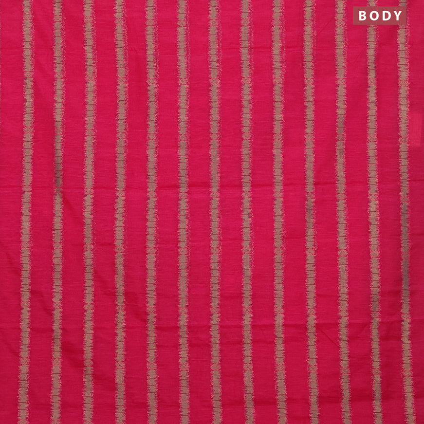 Banarasi semi matka silk saree pink with allover thread weaves in borderless style