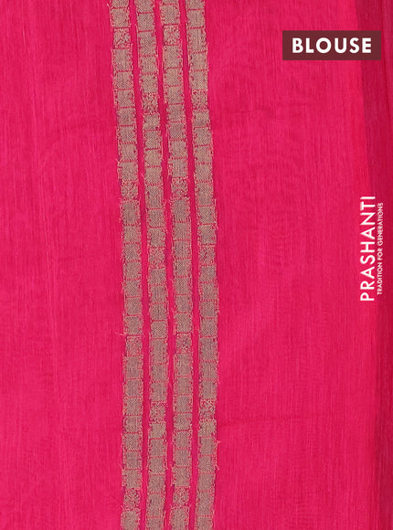 Banarasi semi matka silk saree pink with allover thread weaves in borderless style