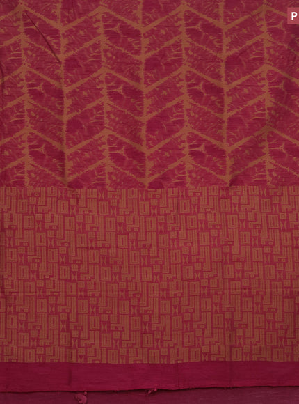 Banarasi semi matka silk saree wine shade with allover thread weaves and woven border