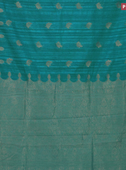 Banarasi semi matka silk saree pastel blue with zari woven buttas and zari woven border