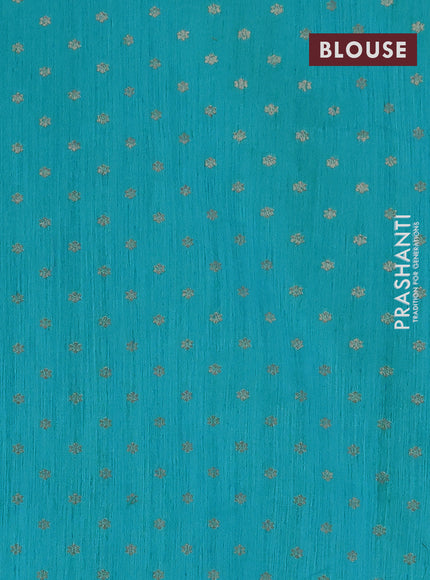 Banarasi semi matka silk saree pastel blue with zari woven buttas and zari woven border