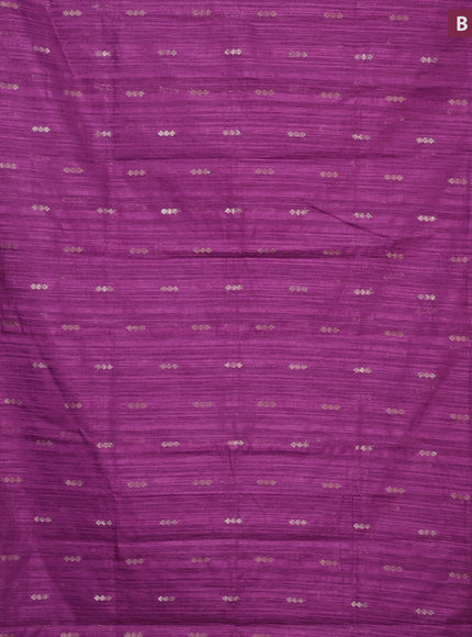 Banarasi semi matka silk saree purple with zari woven buttas and zari woven border