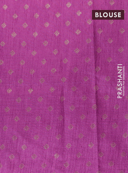 Banarasi semi matka silk saree purple with zari woven buttas and zari woven border