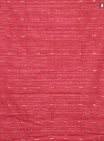 Banarasi semi matka silk saree red shade with zari woven buttas and zari woven border