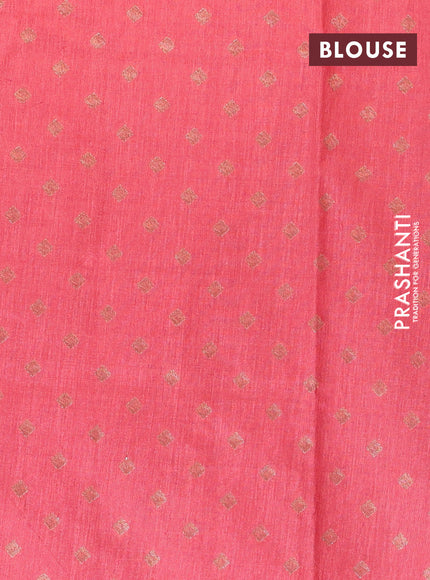 Banarasi semi matka silk saree red shade with zari woven buttas and zari woven border