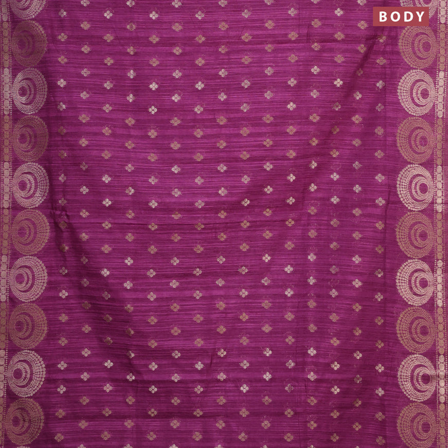 Banarasi semi matka silk saree purple with allover zari woven geometric buttas and zari woven border