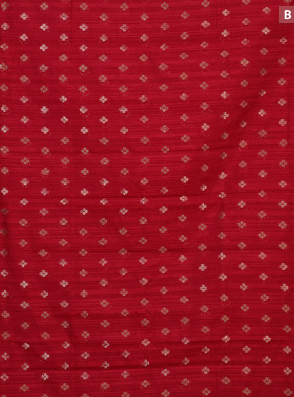 Banarasi semi matka silk saree red with allover zari woven geometric buttas and zari woven border