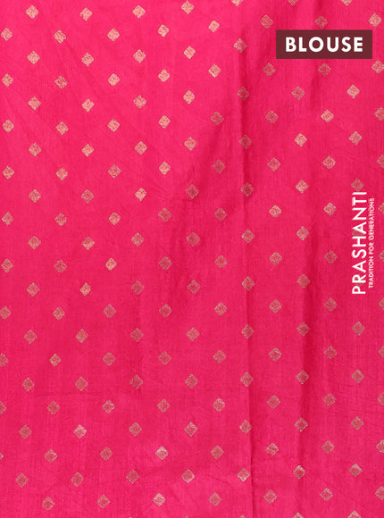 Banarasi semi matka silk saree pink with allover zari woven geometric buttas and zari woven border