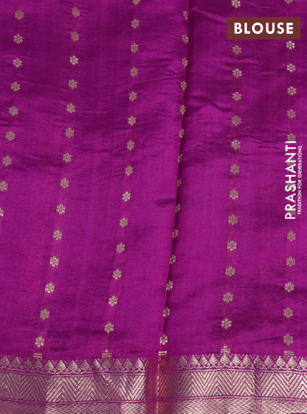 Poona silk saree purple with allover zari weaves and zari woven border