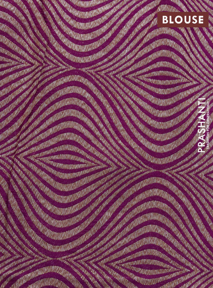 Banarasi crepe silk saree purple with allover thread & zari weaves in borderless style