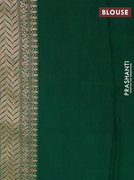 Banarasi georgette saree green with allover thread & zari woven wevaes and woven border