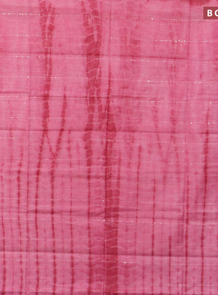 Bamboo silk saree pink and maroon with allover tie & dye prints sequin work in borderless style