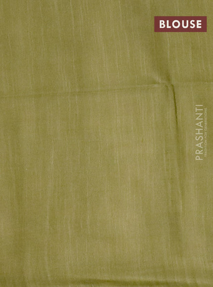 Bamboo silk saree pastel green and sap green with allover tie & dye prints & thread weaves in borderless style