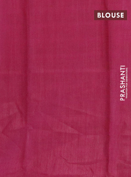 Bamboo silk saree pink and dark magenta with allover tie & dye prints & thread stripe pattern and sequin work pallu