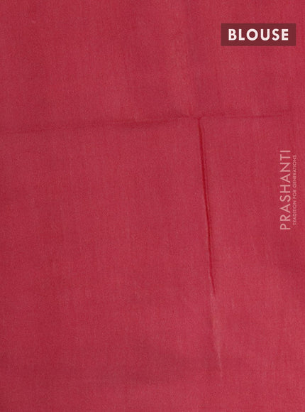 Bamboo silk saree pink and dark magenta with allover tie & dye prints & thread buttas in borderless style