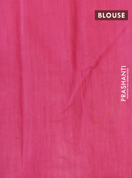 Bamboo silk saree pink and dark magenta with allover tie & dye prints & thread weaves and sequin work pallu