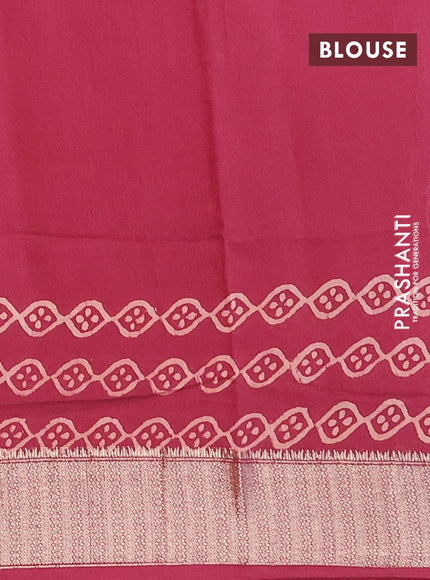 Semi gadwal saree maroon with floral prints and zari woven border