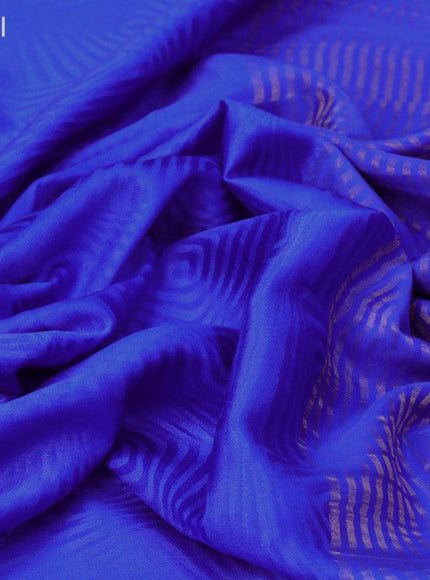 Pure mysore crepe silk saree royal blue with allover self emboss and zari woven border