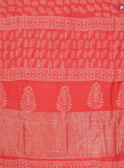 Semi gadwal saree pink shade with allover butta prints and zari woven border