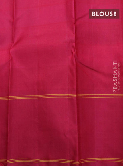 Pure kanjivaram silk saree multi colour and maroon with allover paalum pazhamum checkes and temple design rettapet border & checkes