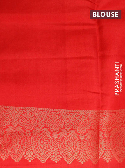 Pure soft silk saree blue shade and dual shade of pinkish orange with allover paalum pazhamum checked pattern and rettapet zari woven border