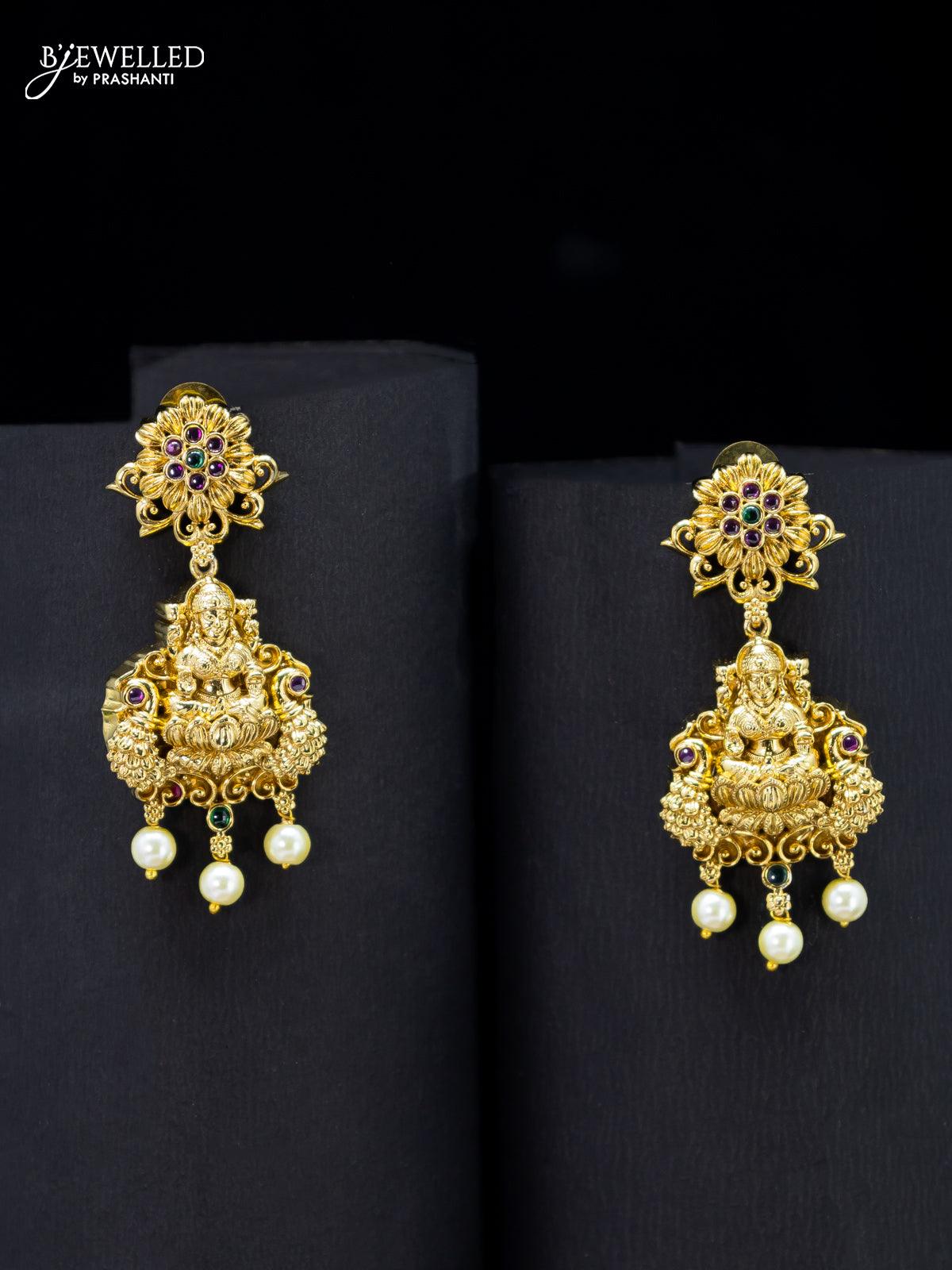 Traditional Lakshmi Design One Gram Gold Jhumki Earrings Collections ER2334