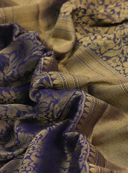 Art chiffon saree blue with allover zari woven brocade weaves and zari woven border - {{ collection.title }} by Prashanti Sarees