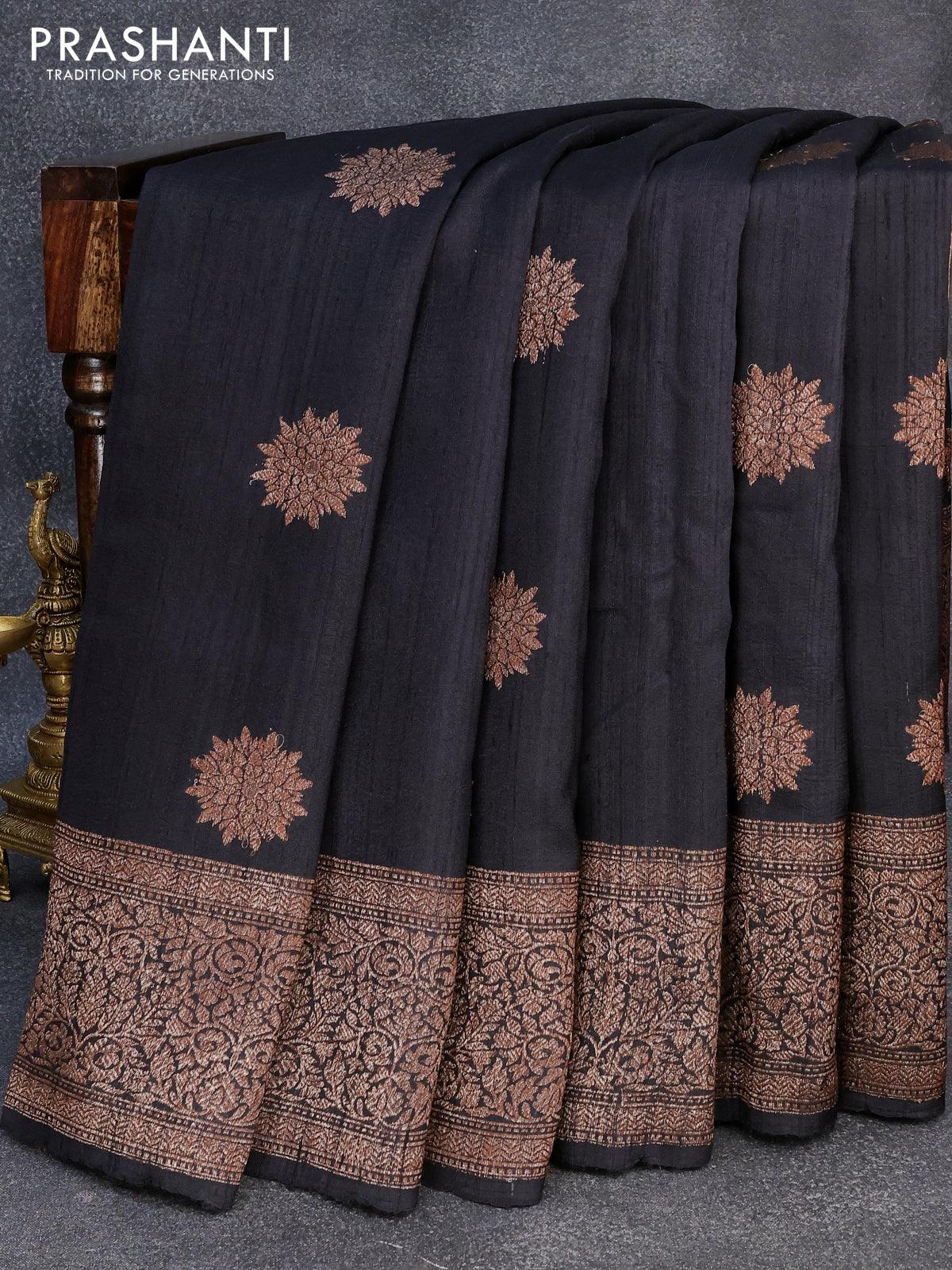 Wedding Wear 6 Color Black Banarasi Silk Saree, With Blouse Piece, 5.5 M  (separate Blouse Piece) at Rs 699 in Surat