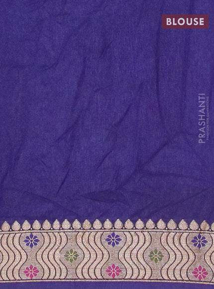 Bandhani saree pink and blue with bandhani prints and banarasi style mina border - {{ collection.title }} by Prashanti Sarees