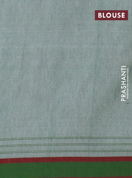 Bengal soft cotton saree beige and green with thread woven buttas and simple border - {{ collection.title }} by Prashanti Sarees