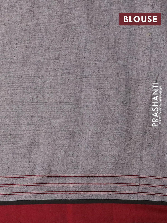 Bengal soft cotton saree peach shade and maroon with thread woven buttas and simple border - {{ collection.title }} by Prashanti Sarees