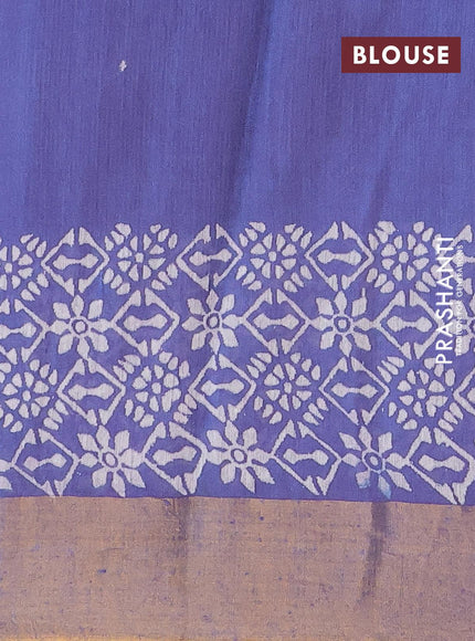 Bhagalpuri saree blue with butta prints and zari woven border - {{ collection.title }} by Prashanti Sarees