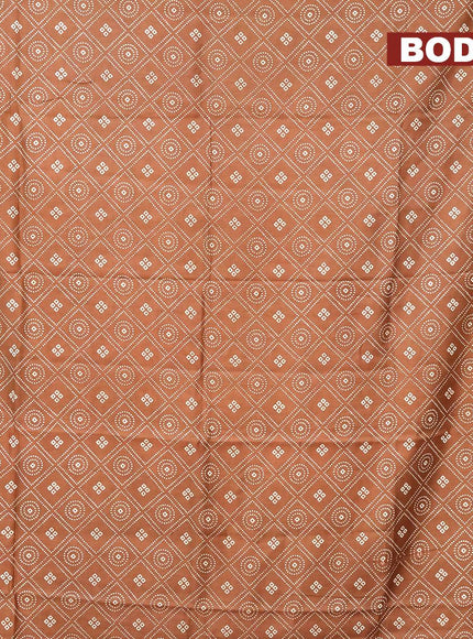 Bhagalpuri saree brown with allover geometric prints and zari woven border - {{ collection.title }} by Prashanti Sarees