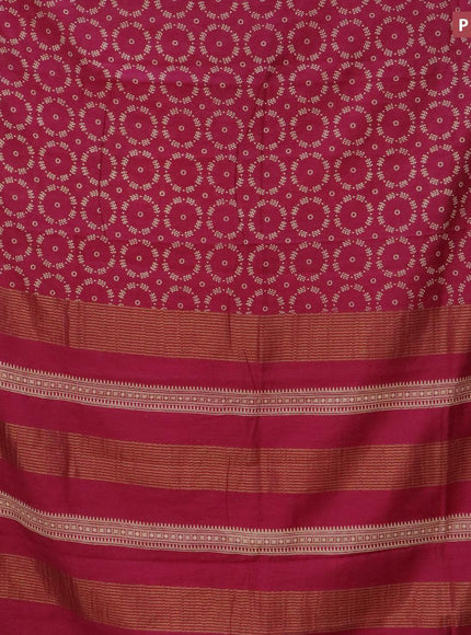 Bhagalpuri saree dark magenta with allover butta prints and zari woven border - {{ collection.title }} by Prashanti Sarees