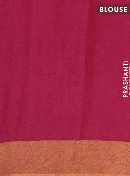 Bhagalpuri saree dark magenta with allover butta prints and zari woven border - {{ collection.title }} by Prashanti Sarees