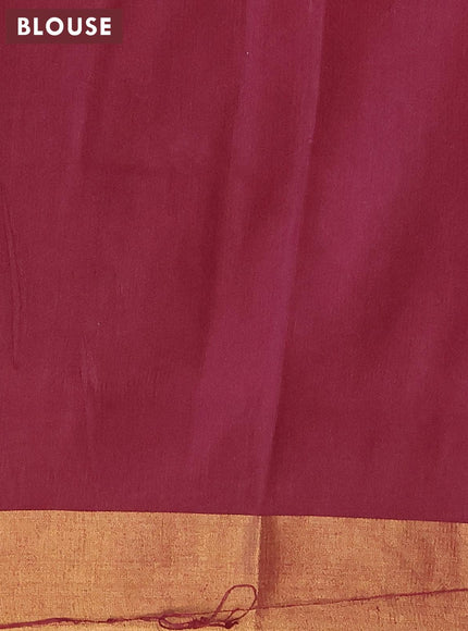 Bhagalpuri saree deep maroon with allover bandhani prints and zari woven border - {{ collection.title }} by Prashanti Sarees