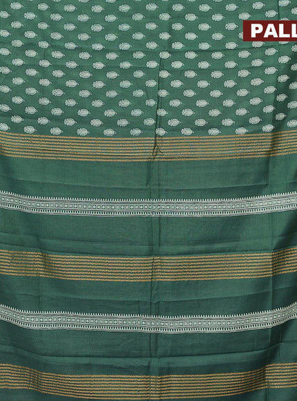 Bhagalpuri saree green shade with allover butta prints and zari woven border - {{ collection.title }} by Prashanti Sarees