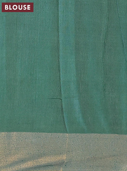 Bhagalpuri saree green shade with allover butta prints and zari woven border - {{ collection.title }} by Prashanti Sarees