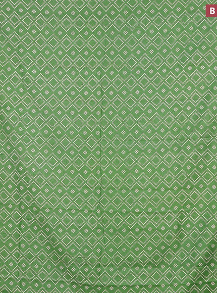 Bhagalpuri saree green with allover bandhani prints and zari woven border - {{ collection.title }} by Prashanti Sarees