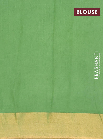 Bhagalpuri saree green with allover bandhani prints and zari woven border - {{ collection.title }} by Prashanti Sarees