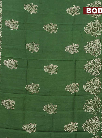 Bhagalpuri saree green with butta prints and zari woven border - {{ collection.title }} by Prashanti Sarees