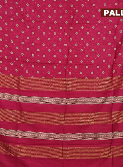 Bhagalpuri saree magenta pink with allover butta prints and zari woven border - {{ collection.title }} by Prashanti Sarees