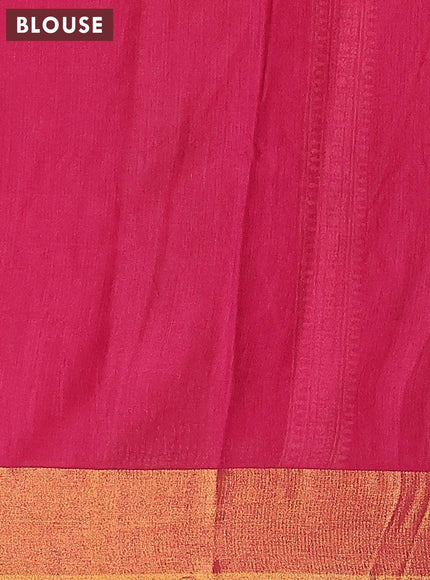 Bhagalpuri saree magenta pink with allover butta prints and zari woven border - {{ collection.title }} by Prashanti Sarees