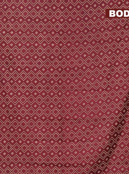 Bhagalpuri saree maroon with allover bandhani prints and zari woven border - {{ collection.title }} by Prashanti Sarees