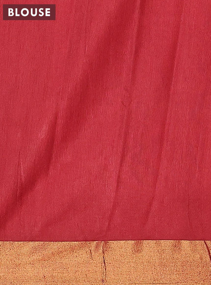 Bhagalpuri saree maroon with allover geometric prints and zari woven border - {{ collection.title }} by Prashanti Sarees