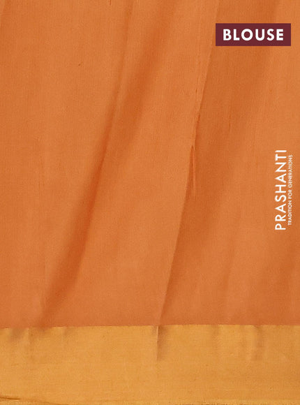 Bhagalpuri saree pale orange with allover butta prints and zari woven border - {{ collection.title }} by Prashanti Sarees