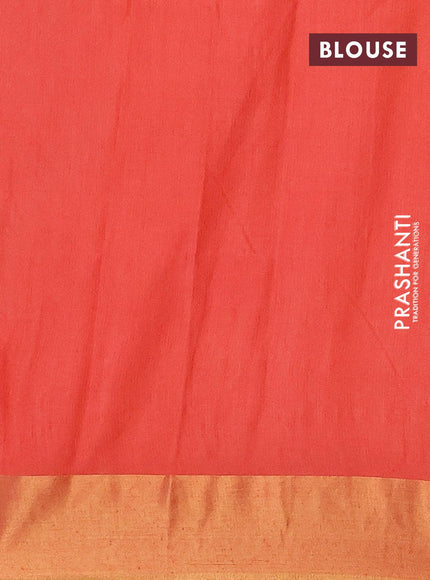 Bhagalpuri saree peach orange shade with allover bandhani prints and zari woven border - {{ collection.title }} by Prashanti Sarees