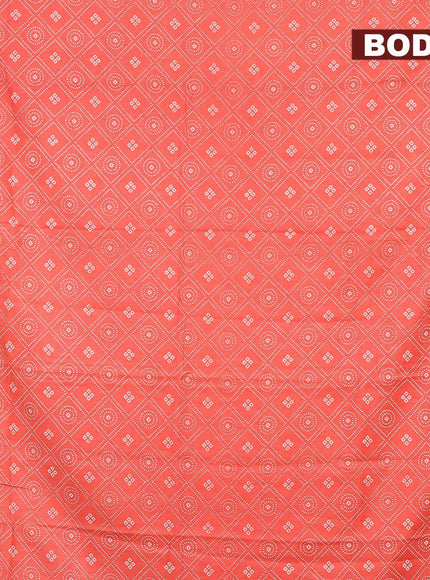 Bhagalpuri saree peach shade with allover geometric prints and zari woven border - {{ collection.title }} by Prashanti Sarees