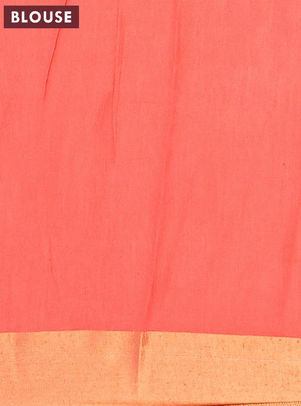 Bhagalpuri saree peach shade with allover geometric prints and zari woven border - {{ collection.title }} by Prashanti Sarees