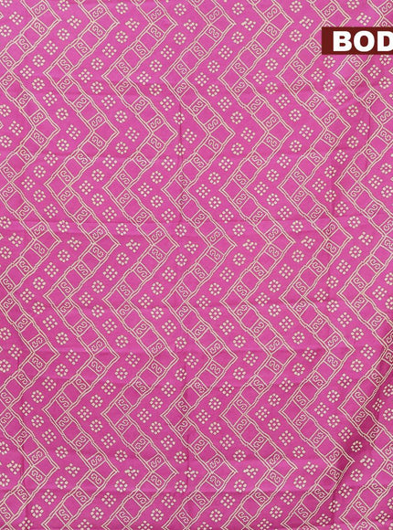 Bhagalpuri saree pink shade with allover bandhani prints and zari woven border - {{ collection.title }} by Prashanti Sarees